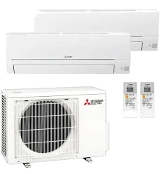 Equipo Mitsubishi Electric multisplit 2x1 serie HR, MXZ-2HA40VF3 +MSZ-HR25VFK2+ MSZ-HR25VFK2 (2000FG+ 2000FG)